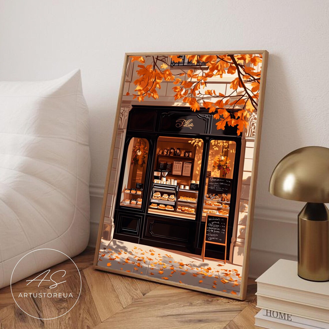 Vintage Coffee Shop Pastry Illustration, Poster