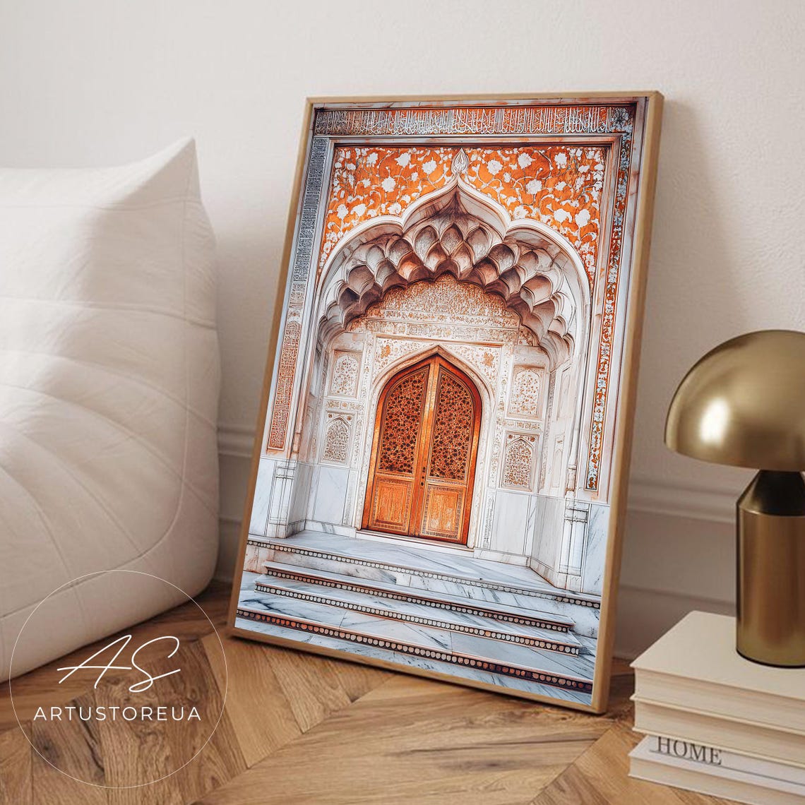 Royal Jaipur Palace Ornate Carved Doorway India Travel Poster