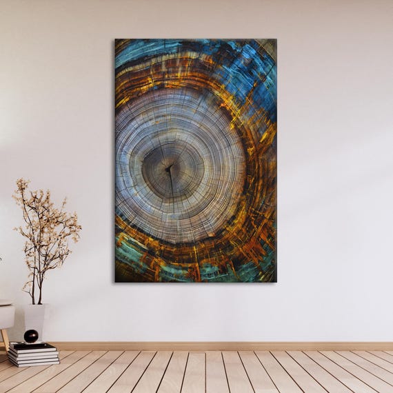 Colorful Tree Rings Art Vibrant Tree Ring Wall Decor Art Print