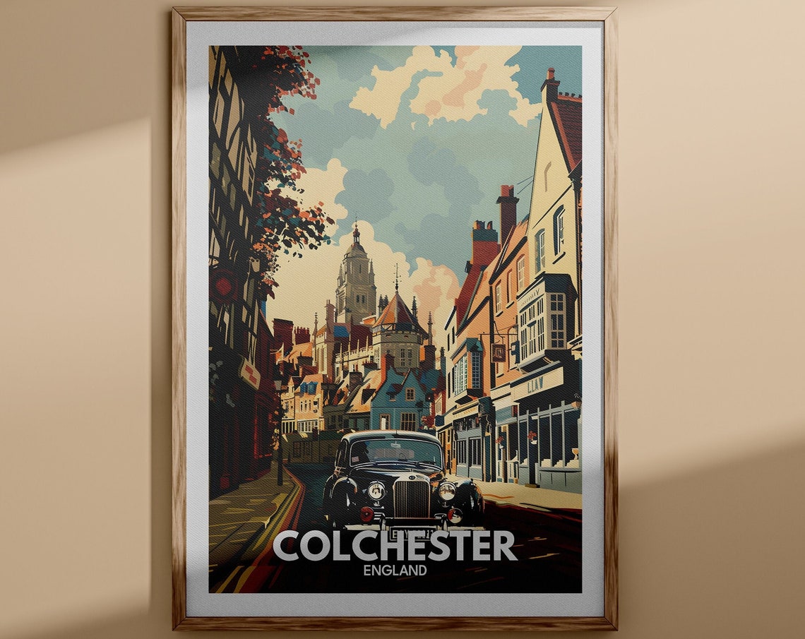 Colchester Print Colchester Poster Uk Wall Art England Wall Art Decor British Travel Poster United Kingdom Print England City Art