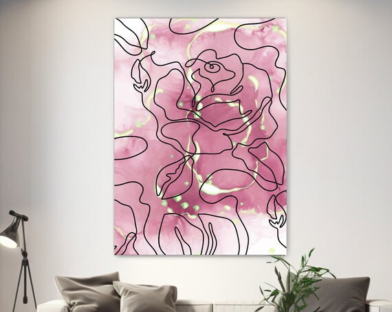 One Line Drawing Aesthetic Abstract Print Aesthetic Home Decor Wall Art Gift Room Decor Wall Hanging Luxury Design