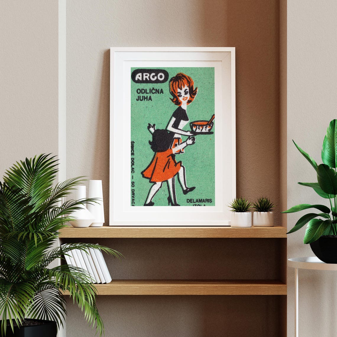 Argo Excellent Soup Retro Yugoslav Matchbox Label Art Poster - Image 2