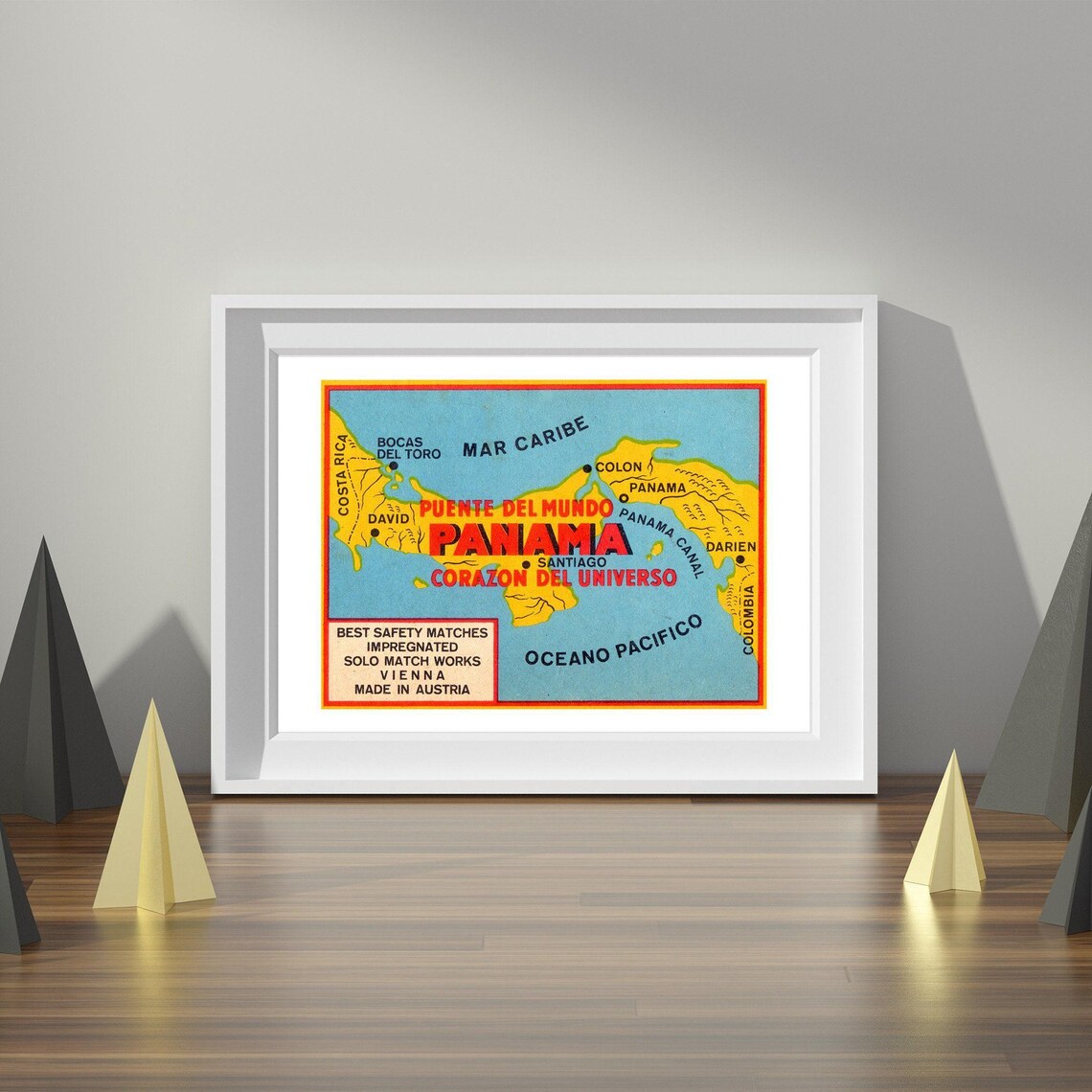 Panama Map Bridge of the World Austria Safety Matches Poster - Image 4