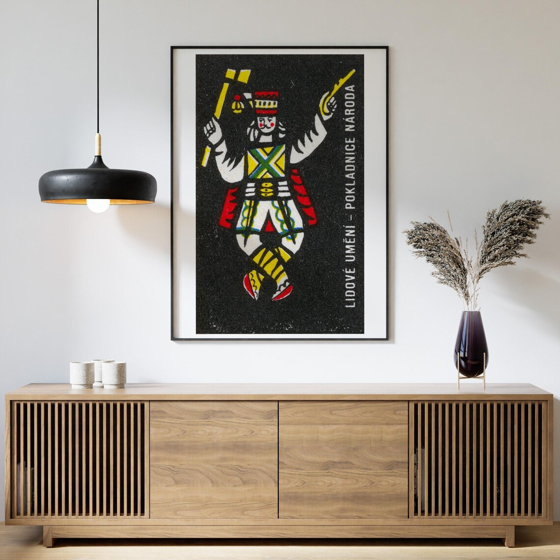 Czech Folk Dancer Lidové Umění Vintage Matchbox Label Poster - Image 4