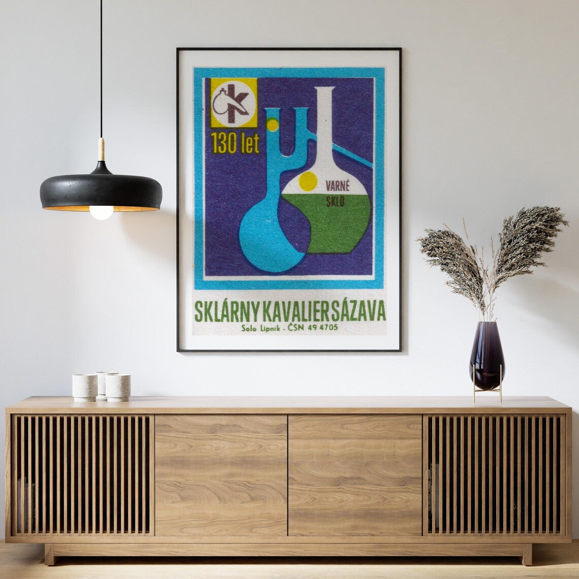 Chemistry Glassware Matchbox Vintage Czech Art Print - Image 4