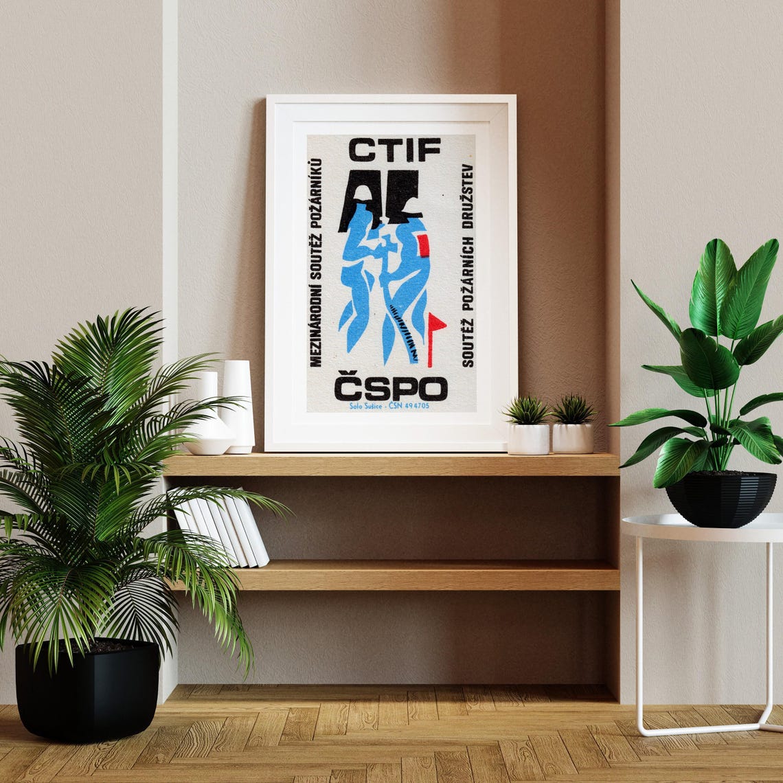 CTIF CSPO Firefighter Competition Czech Blue Hose Matchbox Poster - Image 2