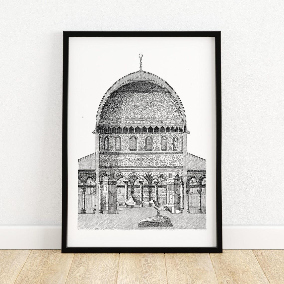 Dome Of The Rock Jerusalem Islamic Shrine Architectural Poster