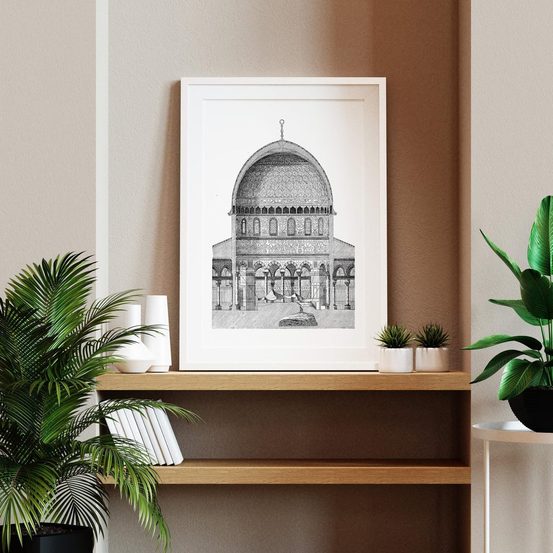 Dome Of The Rock Jerusalem Islamic Shrine Architectural Poster - Image 2