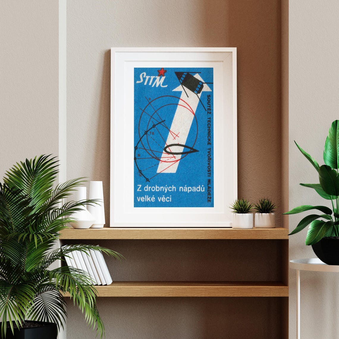 STM Czech Youth Technical Creativity Contest Vintage Space Poster - Image 2