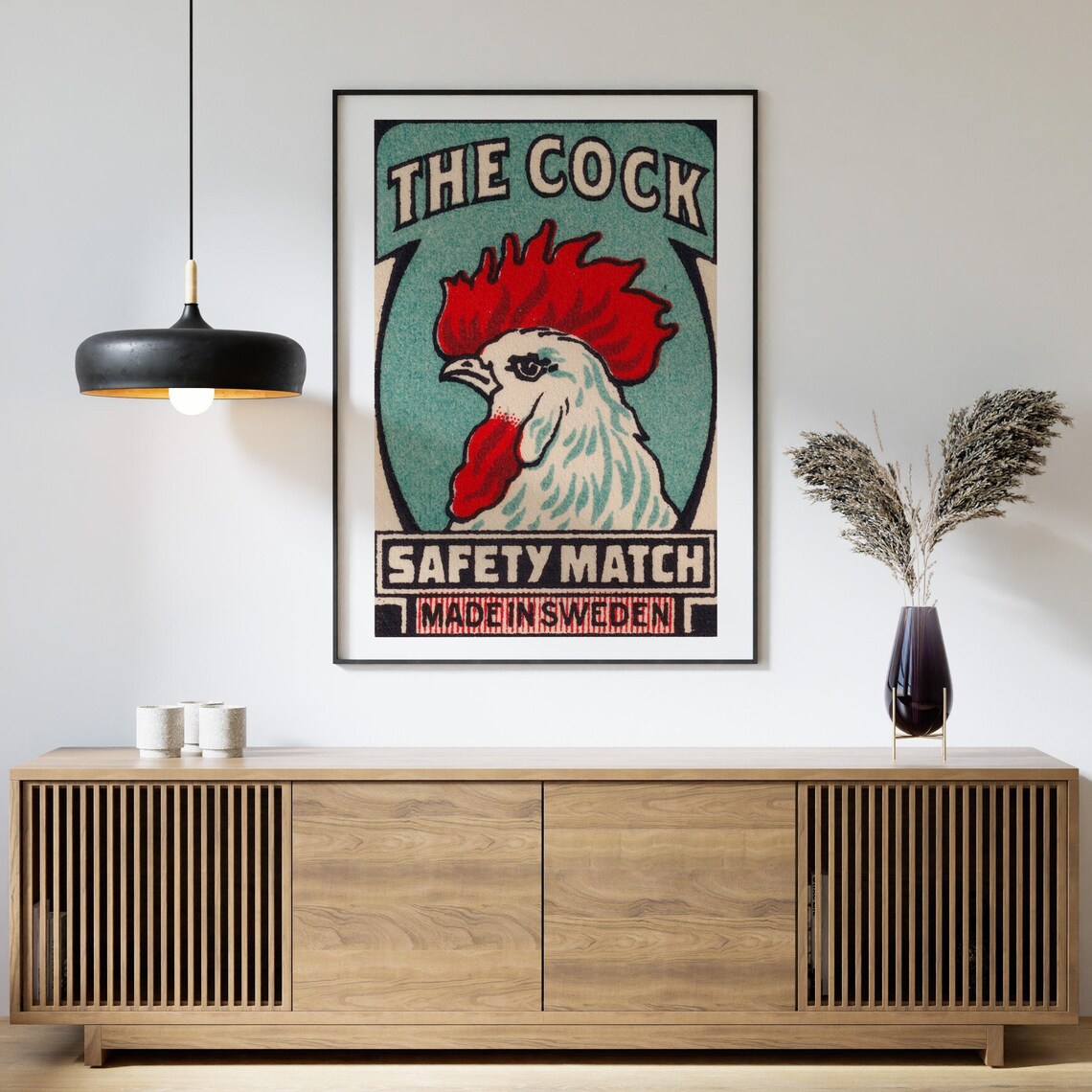 The Cock Matchbox Vintage Sweden Poster Print - Image 4