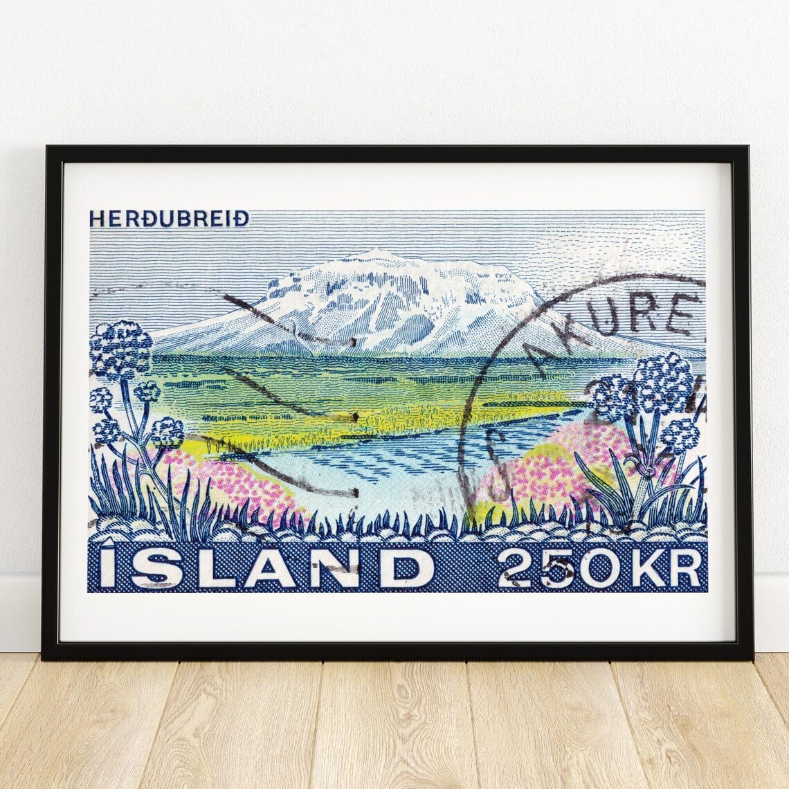 Mountain River Vintage Poster Print, Aesthetic