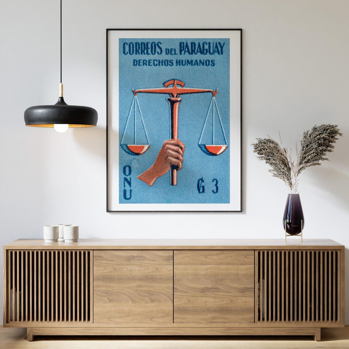Paraguay Derechos Humanos Scales Of Justice Postage Stamp Poster - Image 4
