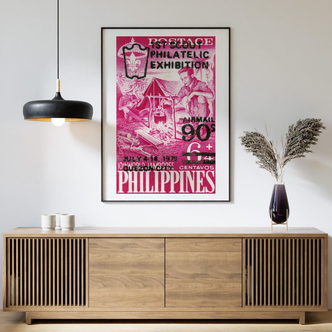 Philippines 1973 Scout Philatelic Exhibition Jamboree Stamp Poster - Image 4