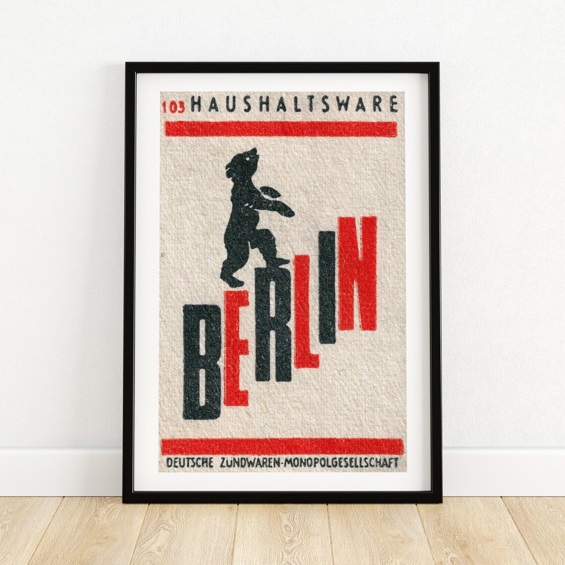 Berlin Bear Vintage Eastern Europe Art Print