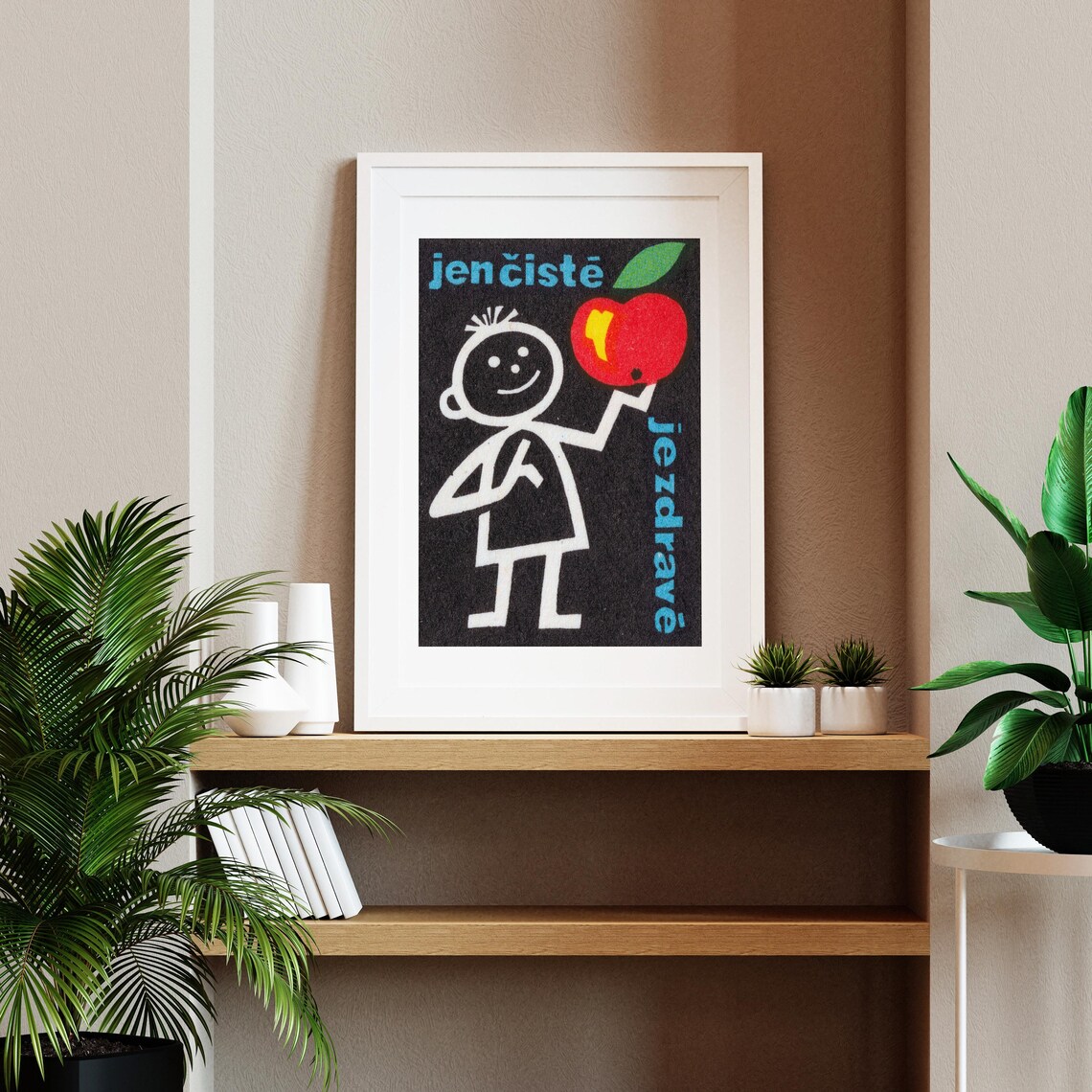 Clean Fruit Healthy Stick Boy Czech Matchbox Label Art Poster - Image 2