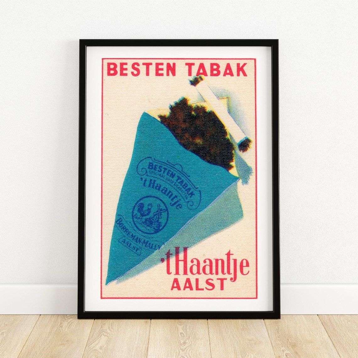 Besten Tabak Haantje Aalst Vintage Belgian Tobacco Ad Art Poster