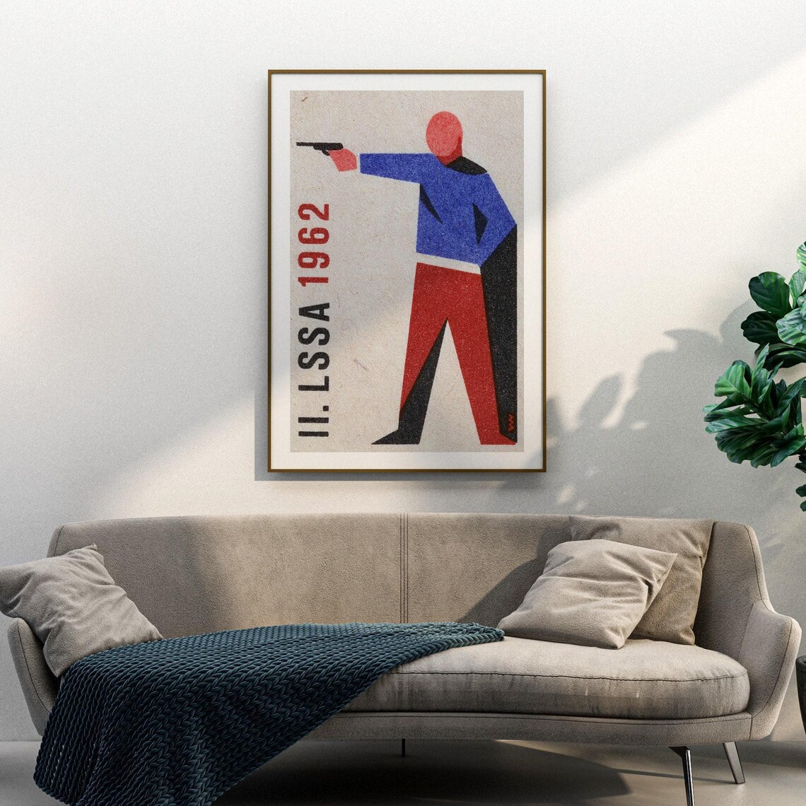 Sport Shooter Matchbox Vintage Czech Art Poster Print - Image 3