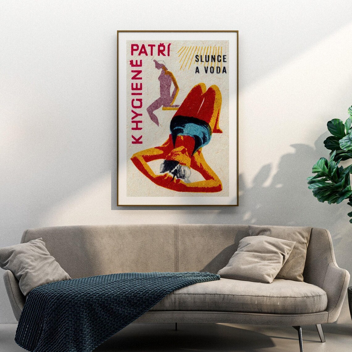 K Hygiene Patri Slunce A Voda Czech Swimmers Label Art Poster - Image 3