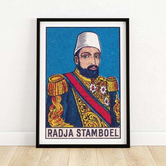 Indian Military Man Matchbox Print Aesthetic Wall Art Vintage Swedish Art Matchbox Wall Poster Vintage Poster Print