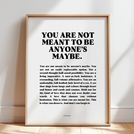 Relationship Advice Self Worth Quote, Typography