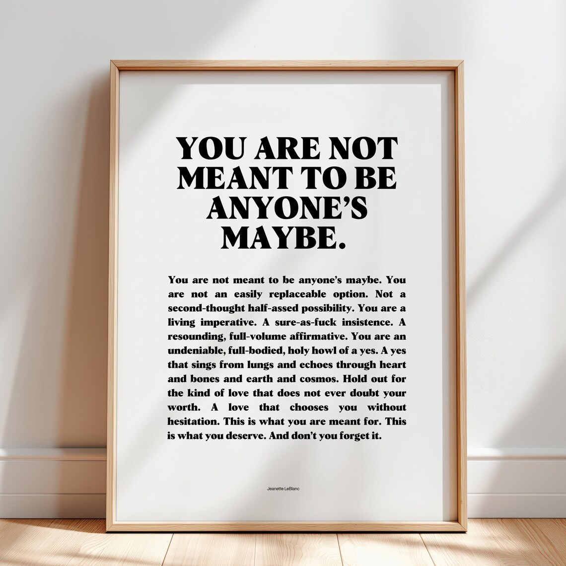 Relationship Advice Self Worth Quote, Typography