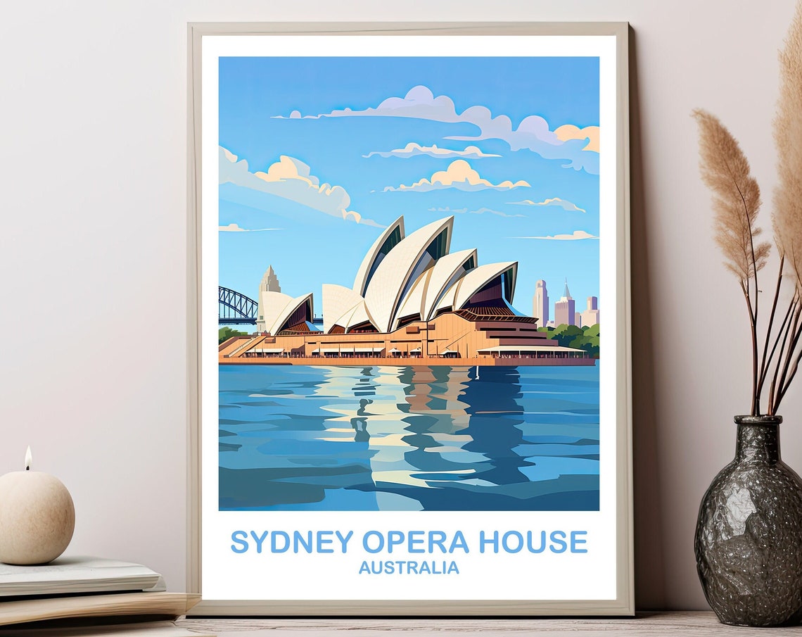Sydney Opera House Travel Wall Art Australia Travel Wall Art Sydney Wall Art Poster City Skyline Wall Art New South Wales T2aunswsy3
