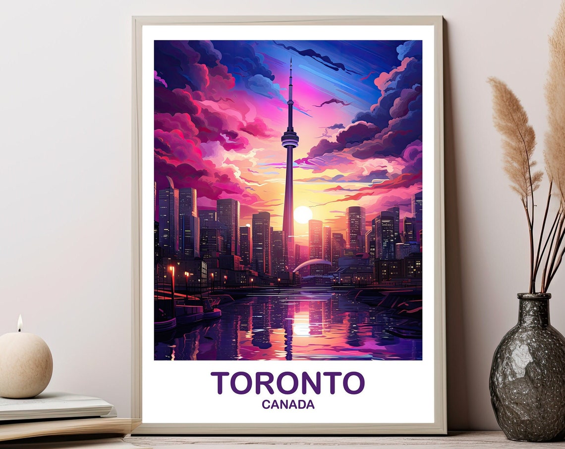 Toronto Travel Wall Print Ontario Travel Wall Art Toronto Wall Art Poster City Skyline Wall Art Lake Ontario T2naonto4