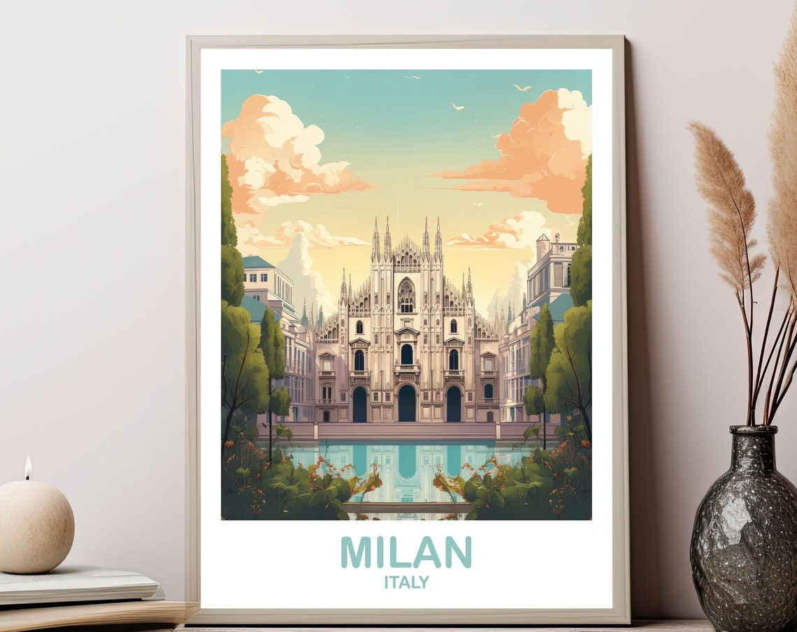 Milan Italy Travel Art Poster Milan Travel Art Italy Poster Milan Travel Wall Art Italy Travel Wall Art T2euitmi1