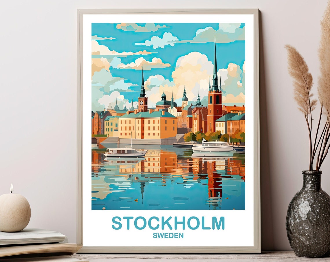 Stockholm Sweden Travel Art Stockholm Wall Art Sweden Wall Art Poster Stockholm Sweden Poster Travel Poster T2euswest1