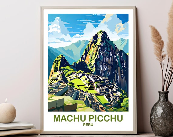 Machu Picchu Travel Poster Puru Wall Art Machu Picchu Wall Art Peru Poster Travel Wall Art Machu Picchu Puru Travel Art T2sapema1