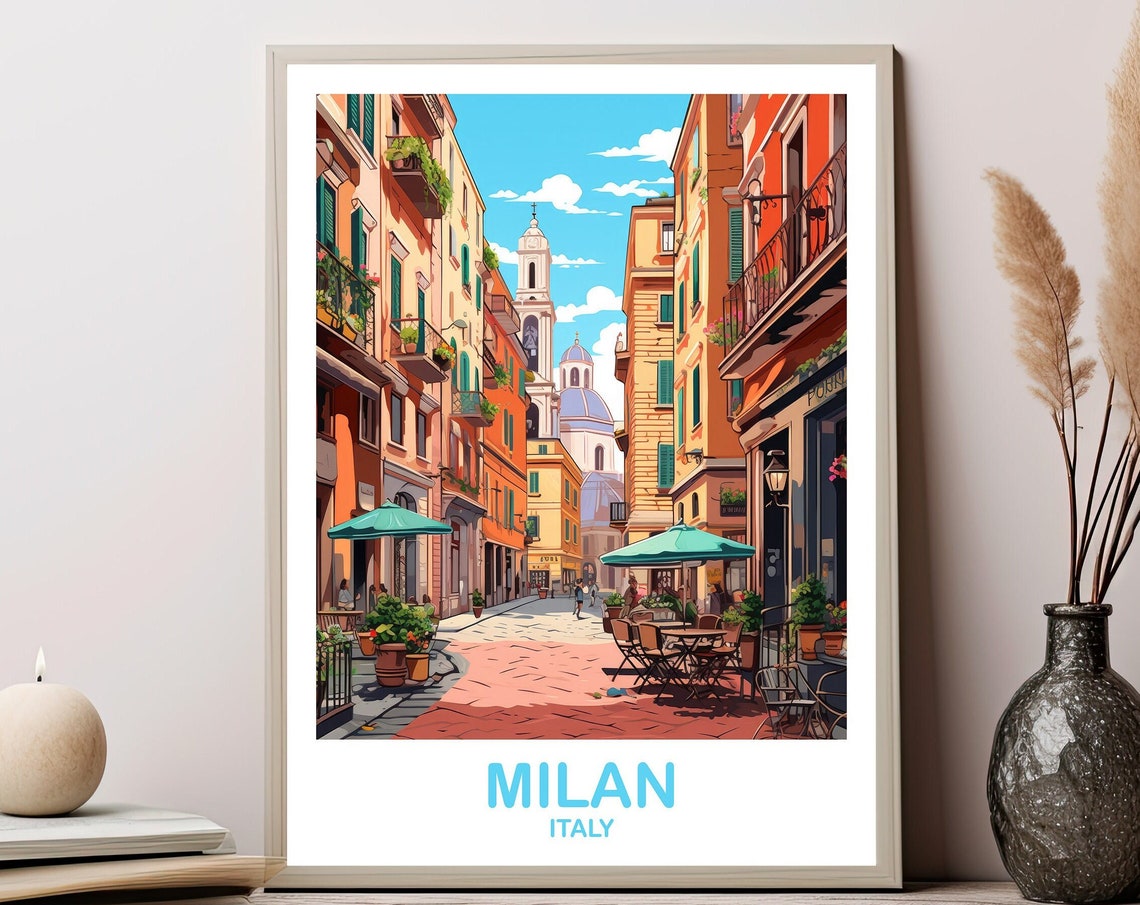 Milan Italy Travel Art Poster Milan Travel Art Italy Poster Milan Travel Wall Art Italy Travel Wall Art T2euitmi2