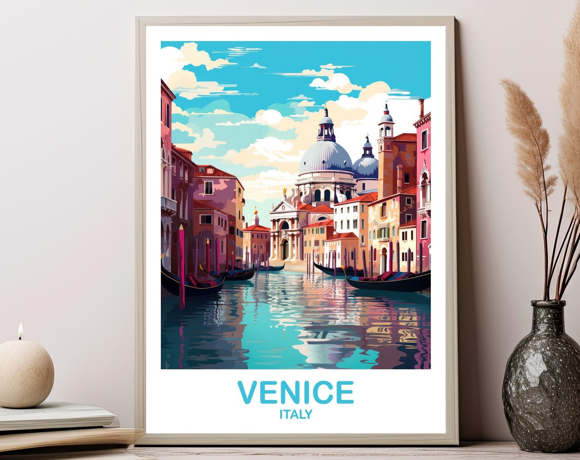 Venice Italy Travel Poster Venice Wall Art Venice Italy Poster Italy Wall Art City Skyline Travel Wall Art Travel Poster T2euitve1