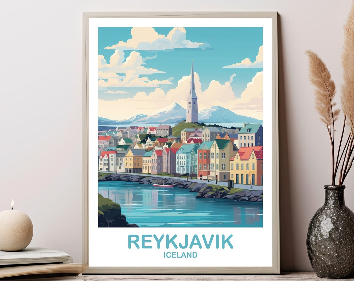 Reykjavik Iceland Travel Art Reykjavik Wall Art Iceland Wall Art Reykjavik Travel Wall Art Travel Poster Travel Wall Art T2euicre1