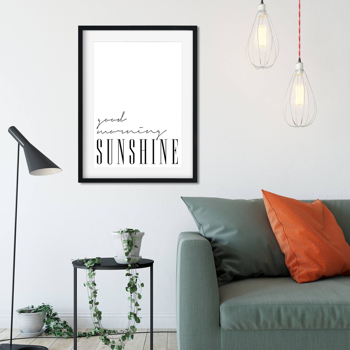 Good Morning Sunshine Inspirational Poster, Minimalist Print - Image 3