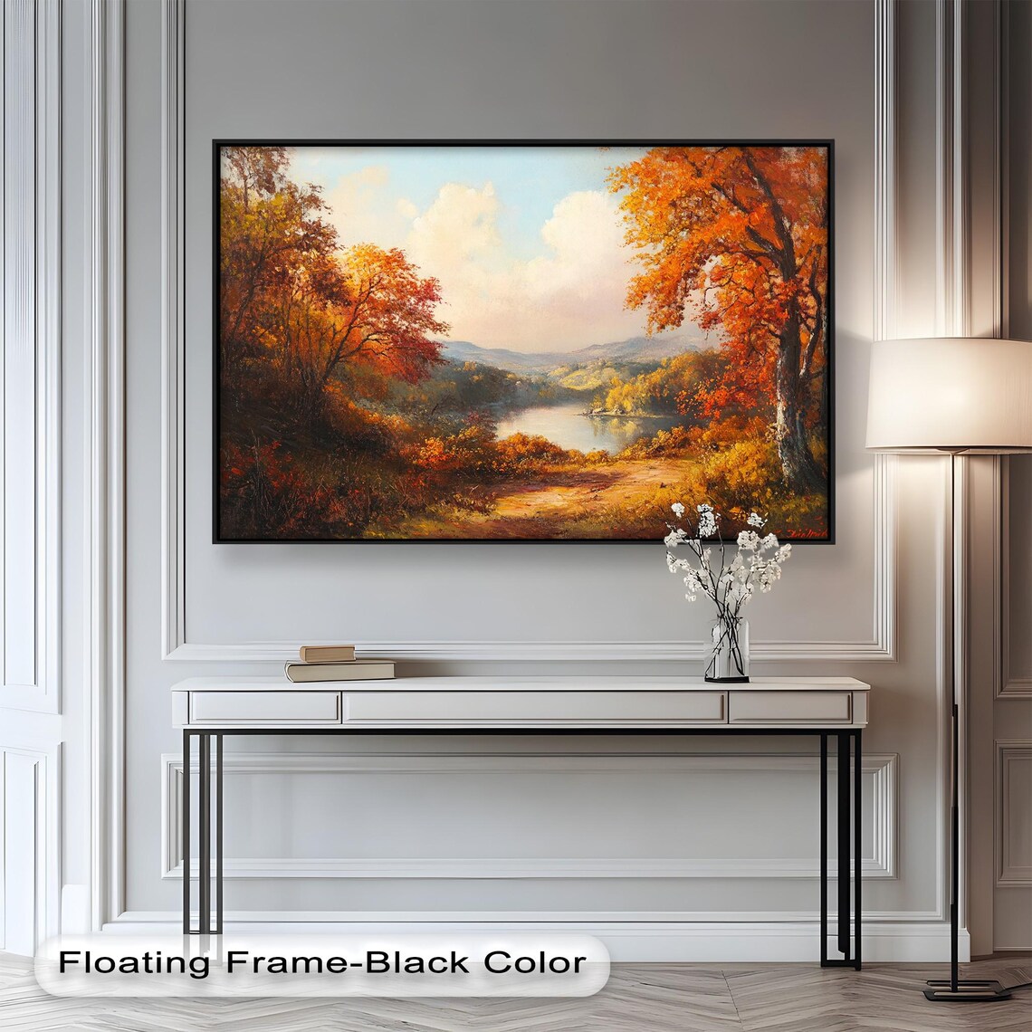 Golden Autumn Forest Path, Tranquil Fall Landscape - Image 3