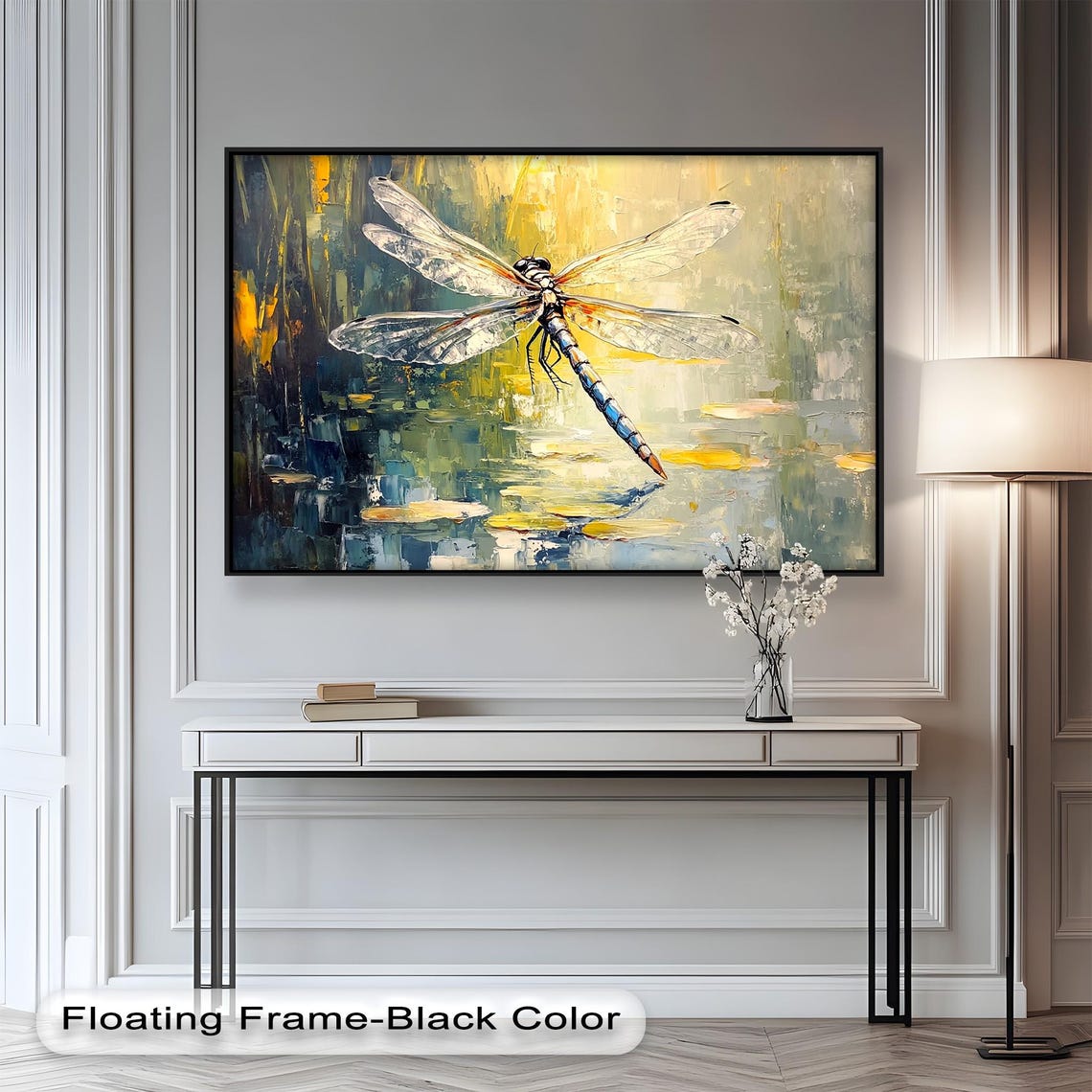 Dragonfly Textured Insect Nature Print, Modern Decor - Image 5