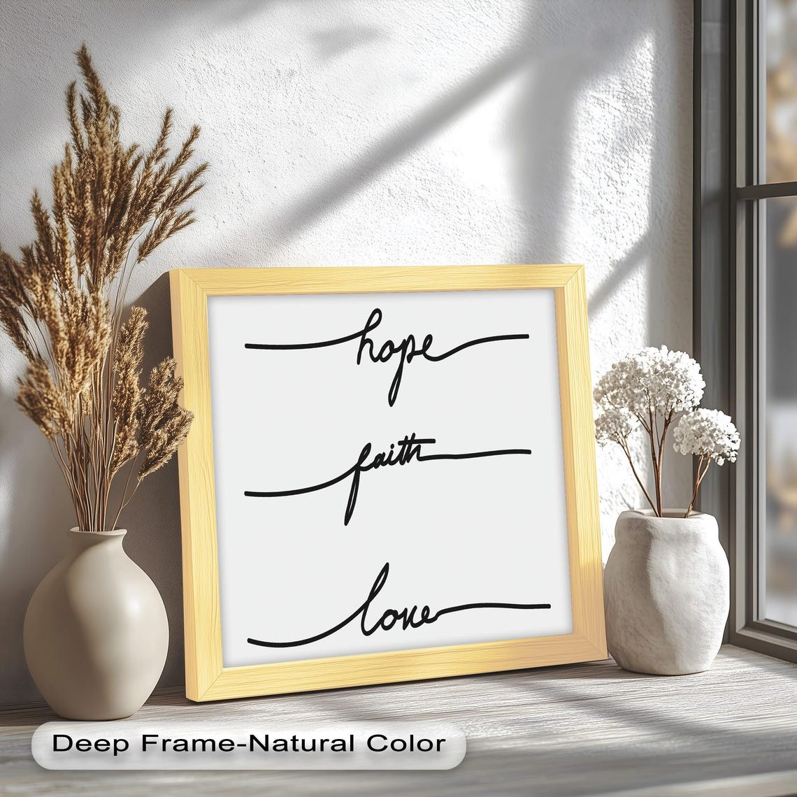 Hope Faith Love Minimalist Inspirational Quote - Image 2