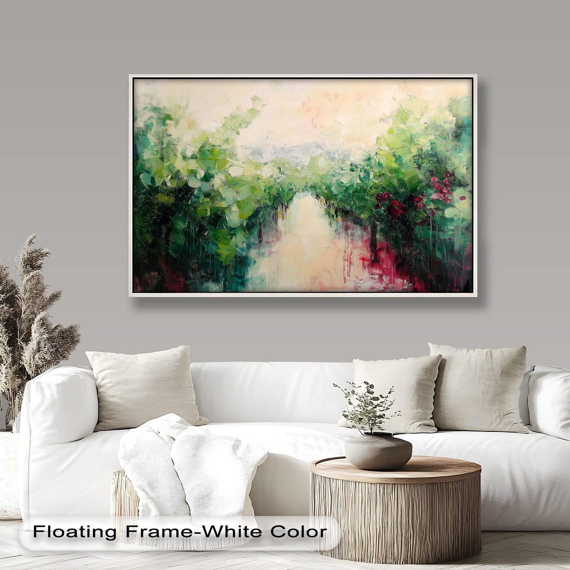 Vineyard Landscape, Impressionist Rustic Nature Decor - Image 3