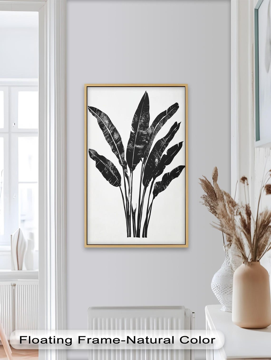 Black Banana Leaf, Minimalist Botanical Art Print - Image 3
