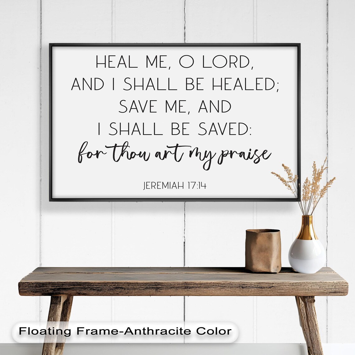 Jeremiah 17:14 Bible Verse, Healing Scripture Sign - Image 5