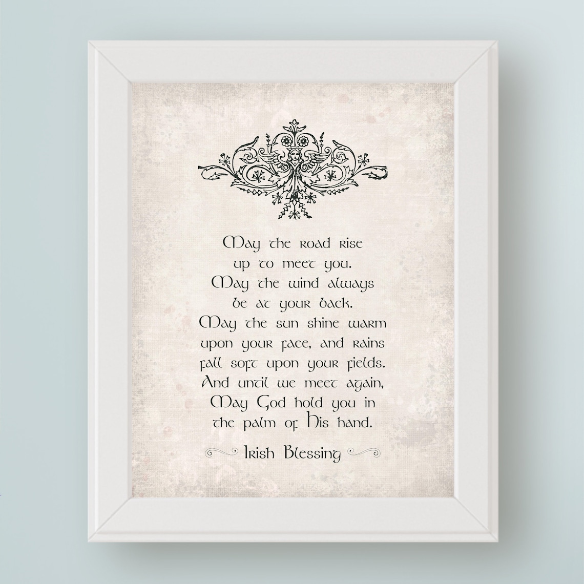 Irish Blessing May The Road Rise Up Vintage Celestial Art Print