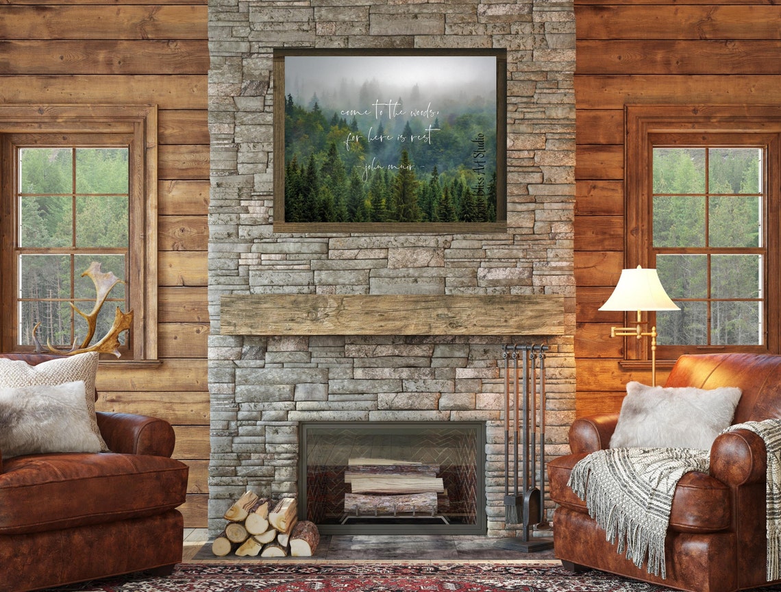 John Muir Quote Come To The Woods For Here Is Rest Art Forest Bathing Art Tree Hugger Gift Environmentalist Wall Decor - Image 2
