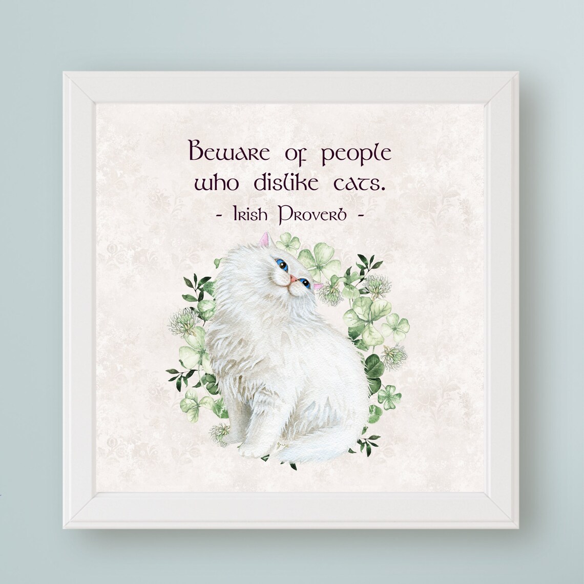 Irish Proverb Cat Art Print, Ireland Cat Quote - Image 2