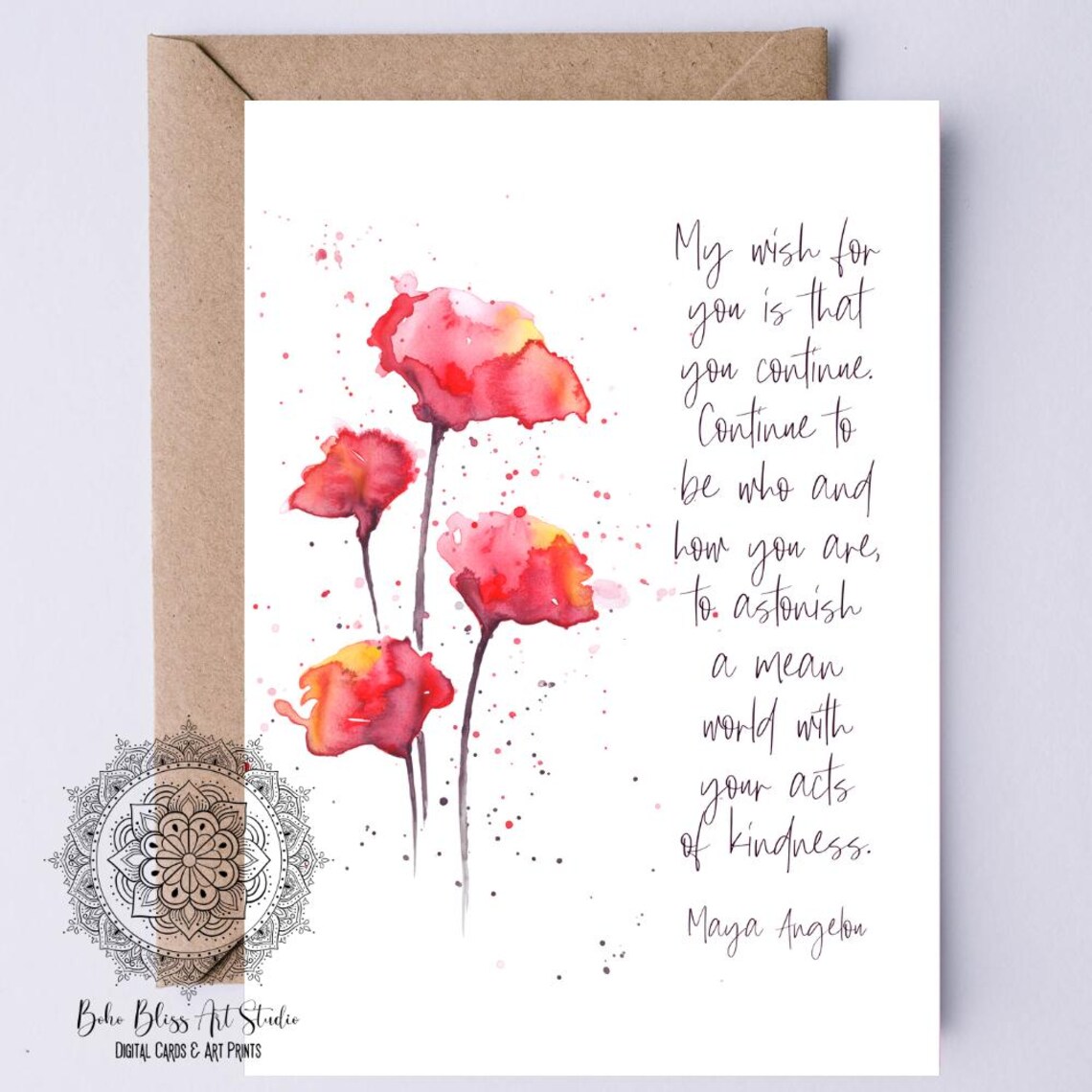 Maya Angelou Quote Art Print, Graduation Gift For Her
