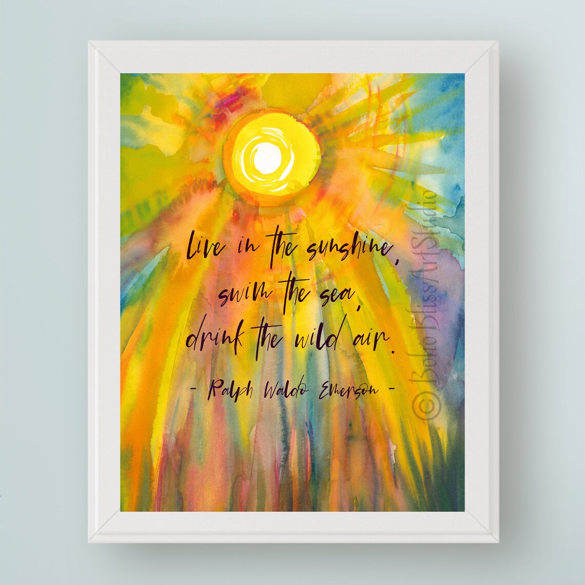 Ralph Waldo Emerson Quote, Nature-Inspired Art Print