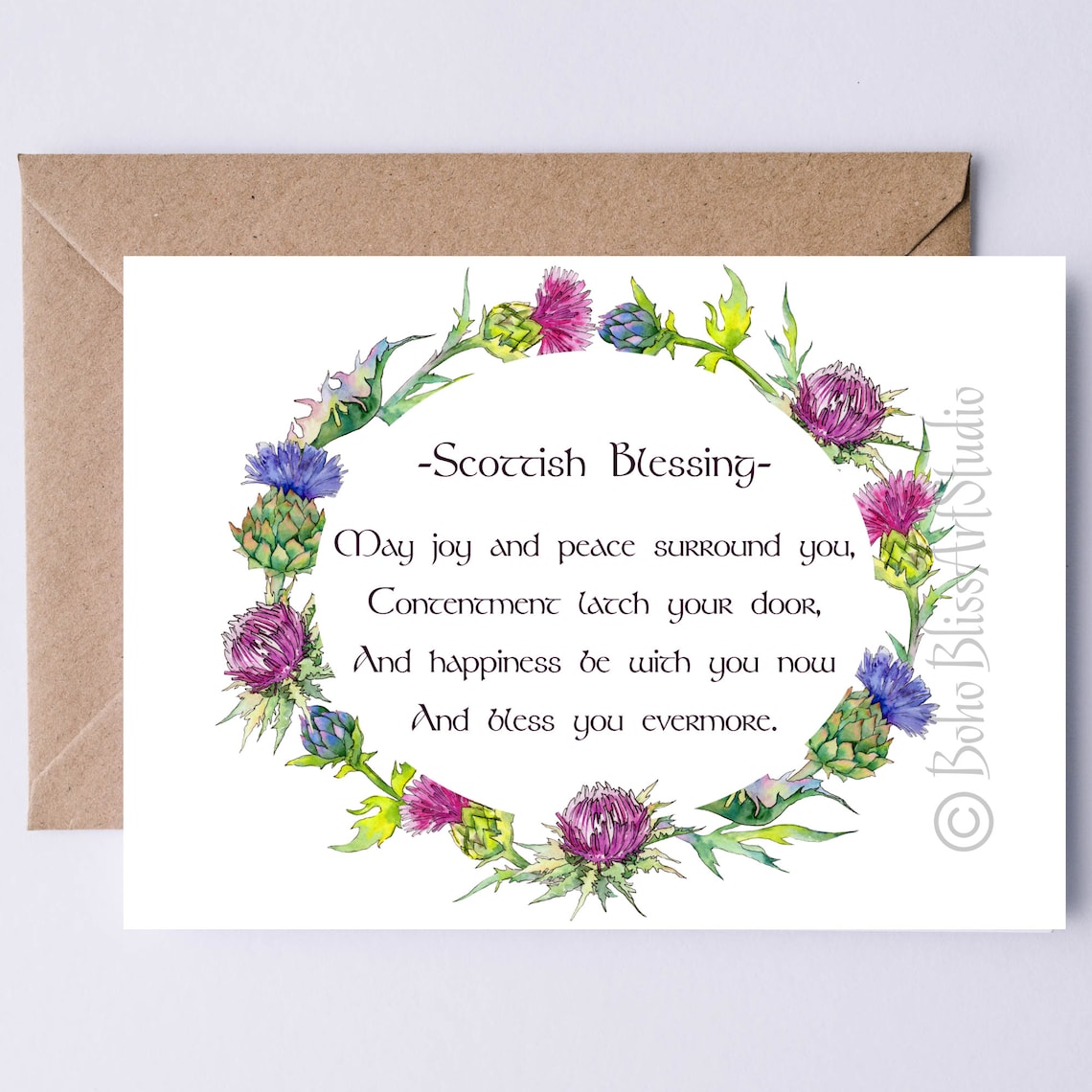 Scottish Blessing Thistle Art Print for Weddings - Image 2