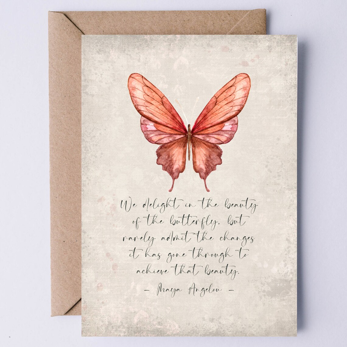 Maya Angelou Quote Art, Butterfly Inspiration
