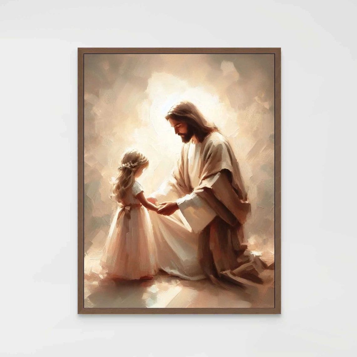 Trust In Him Christian Art, Jesus With Girl