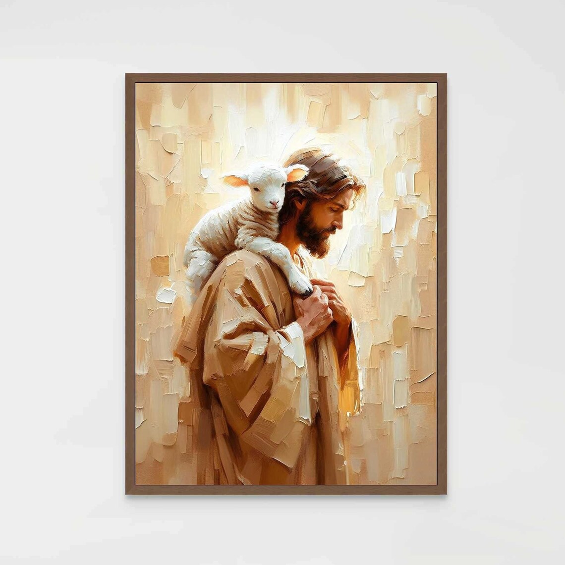 Finding Home, Jesus And Lamb Christian Painting