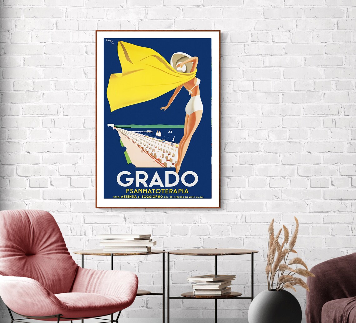 Grado Italy Vintage Travel Poster Art Print - Image 2